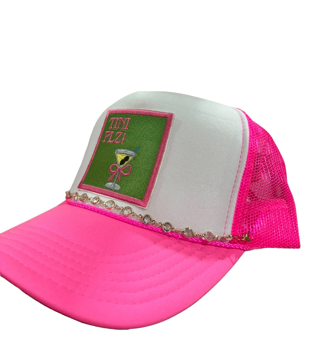 Tini Plz Trucker Hat Pink/White