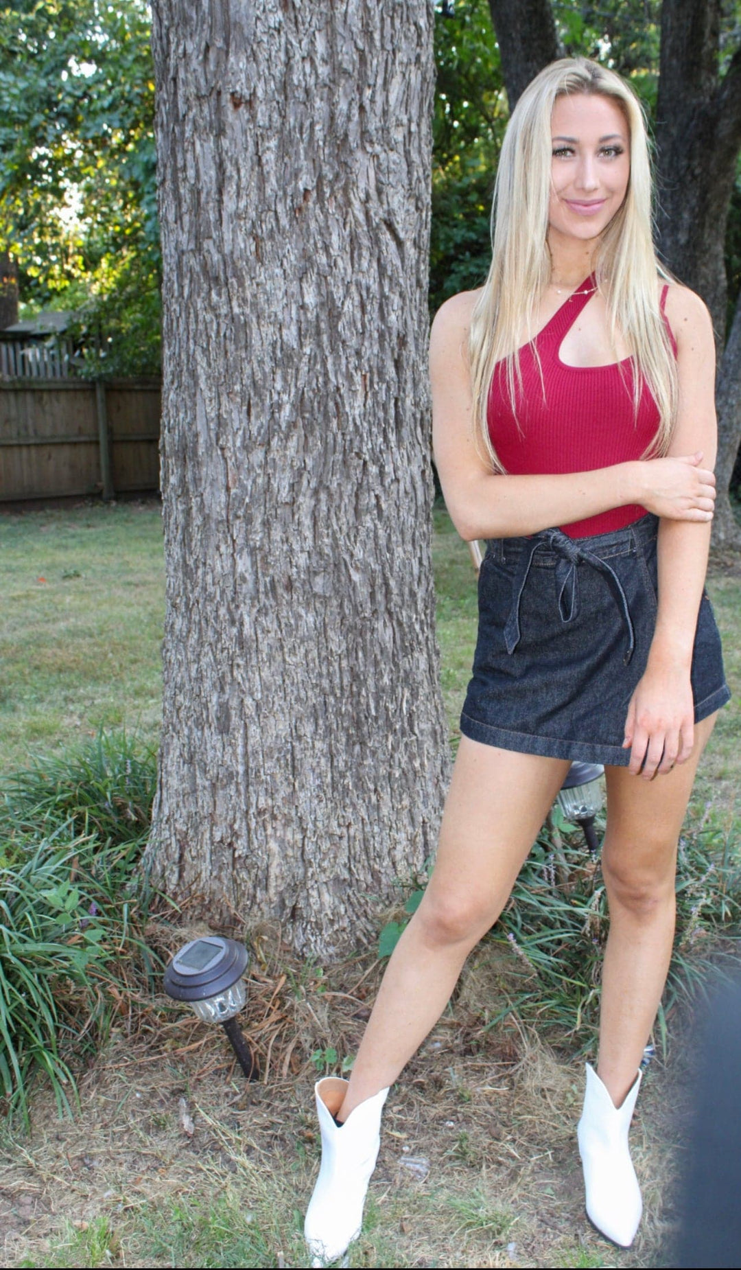 Denim Skort - BLK