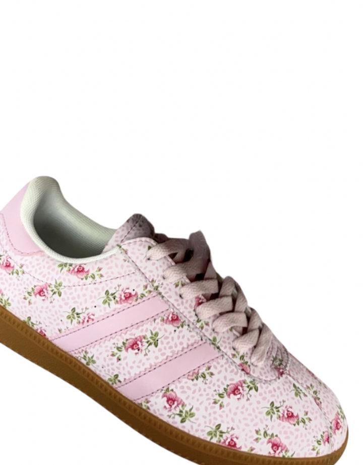 Shabby Floral Chic Sneakers-Light Pink-PREORDER