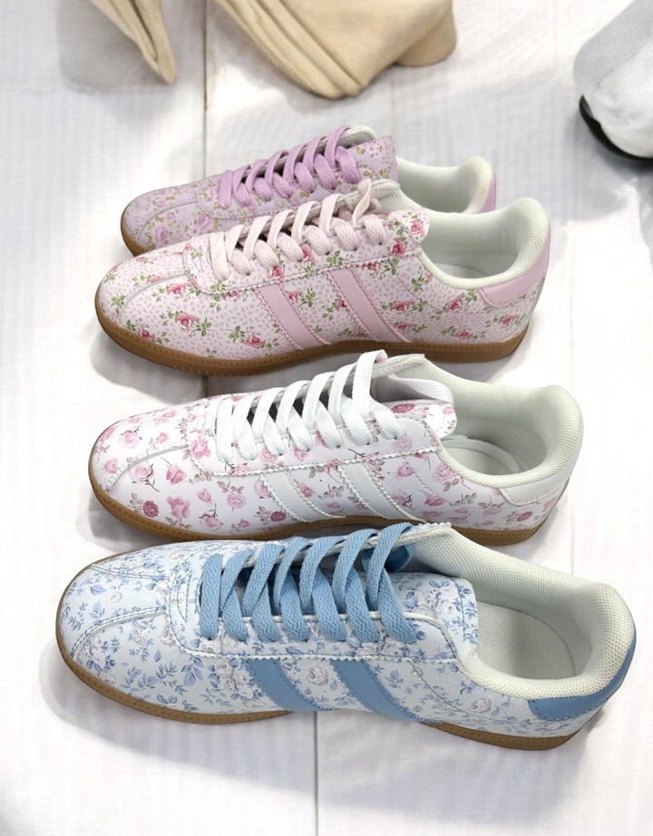 Shabby Floral Chic Sneakers-Light Pink-PREORDER