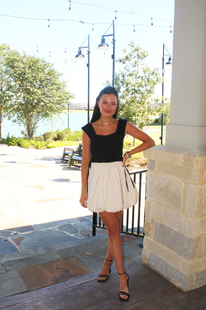 Naella Dress- Black-Natural