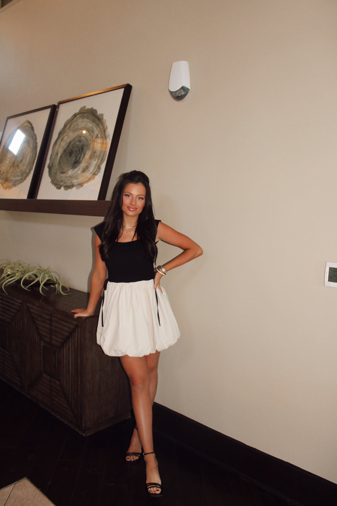 Naella Dress- Black-Natural