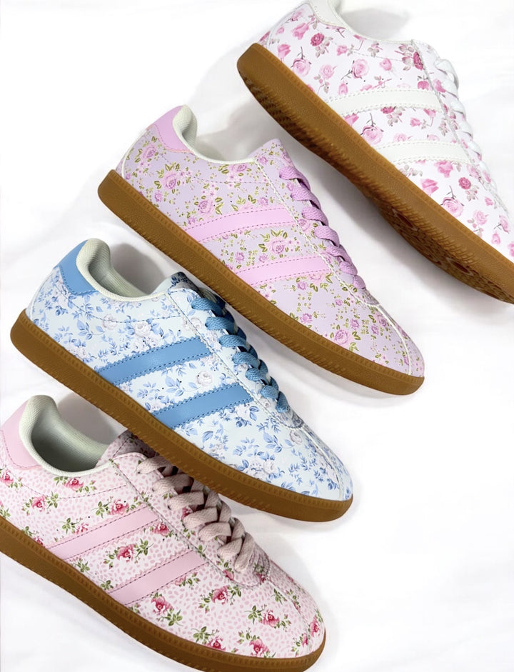 Shabby Floral Chic Sneakers-Light Pink-PREORDER