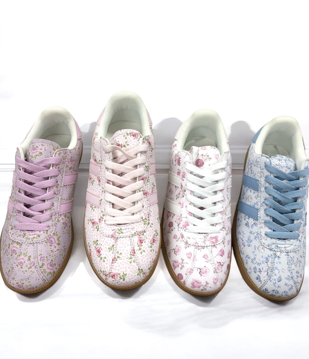 Shabby Floral Chic Sneakers-Light Pink-PREORDER