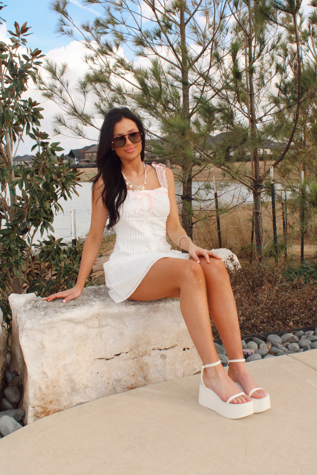 Abigail Dress-White