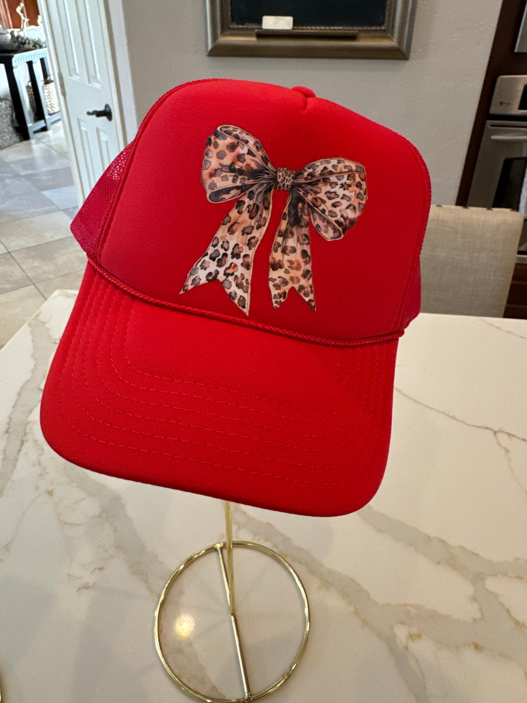 Cheetah Bow Trucker Hat