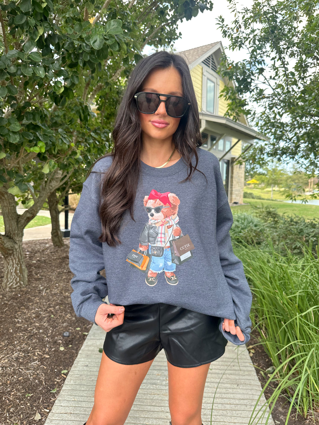 Bear Couture Sweatshirt-Charcoal