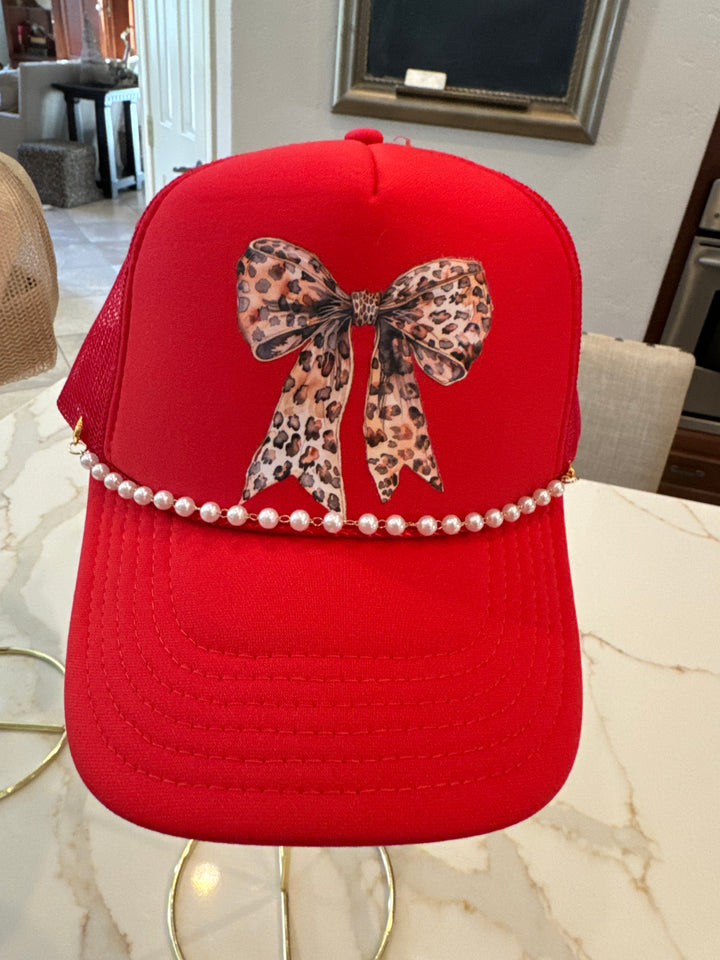 Cheetah Bow Trucker Hat