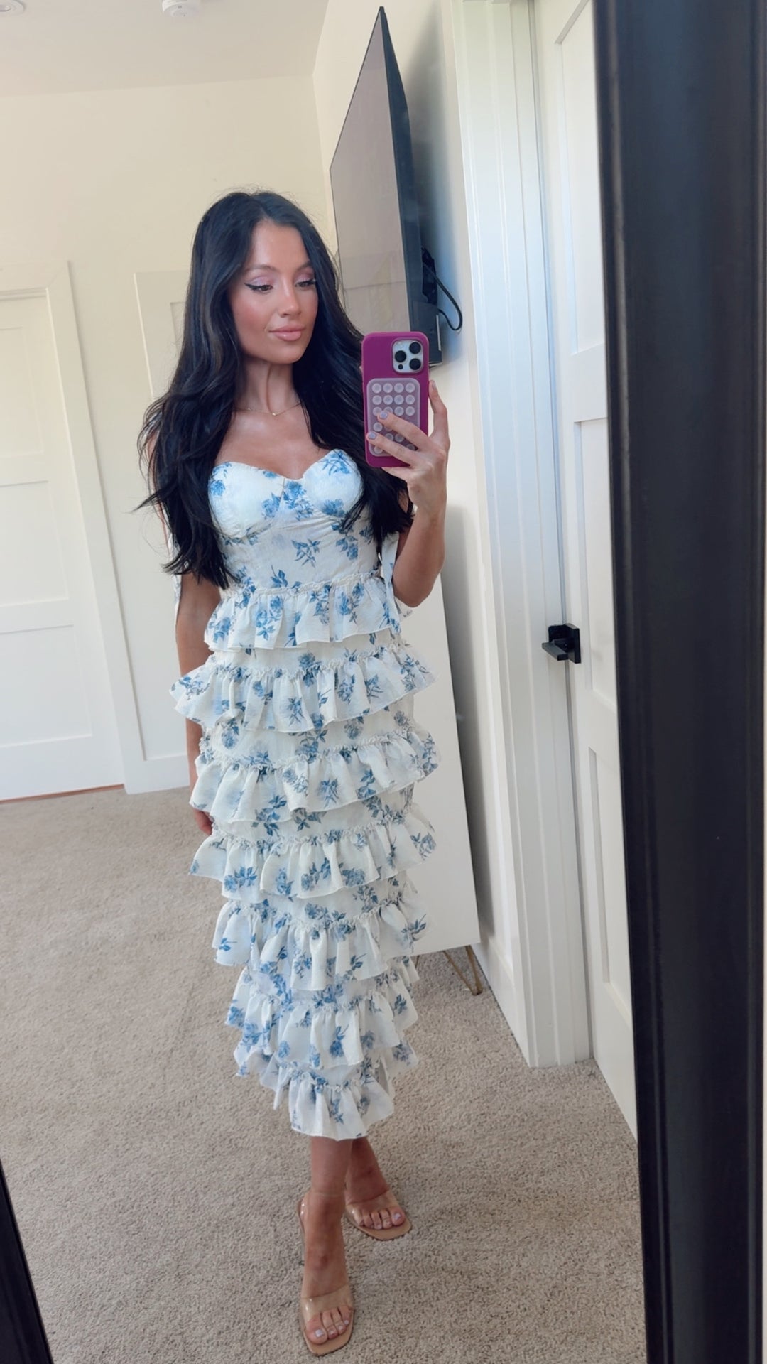 Lilly Floral Dress-Blue Lilly Floral Dress-Blue