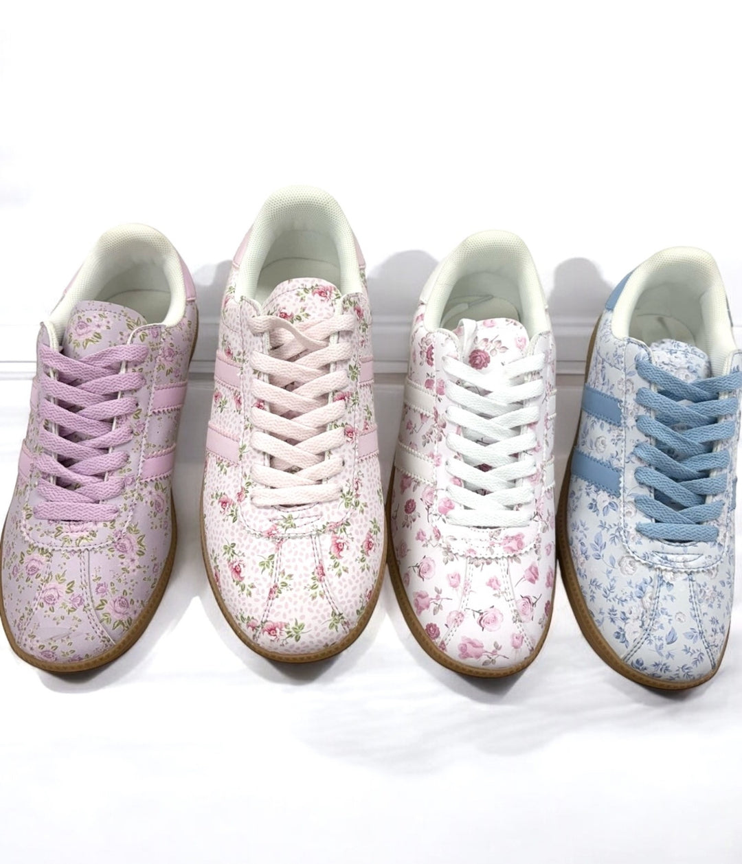 Shabby Floral Chic Sneakers-Light Pink-PREORDER