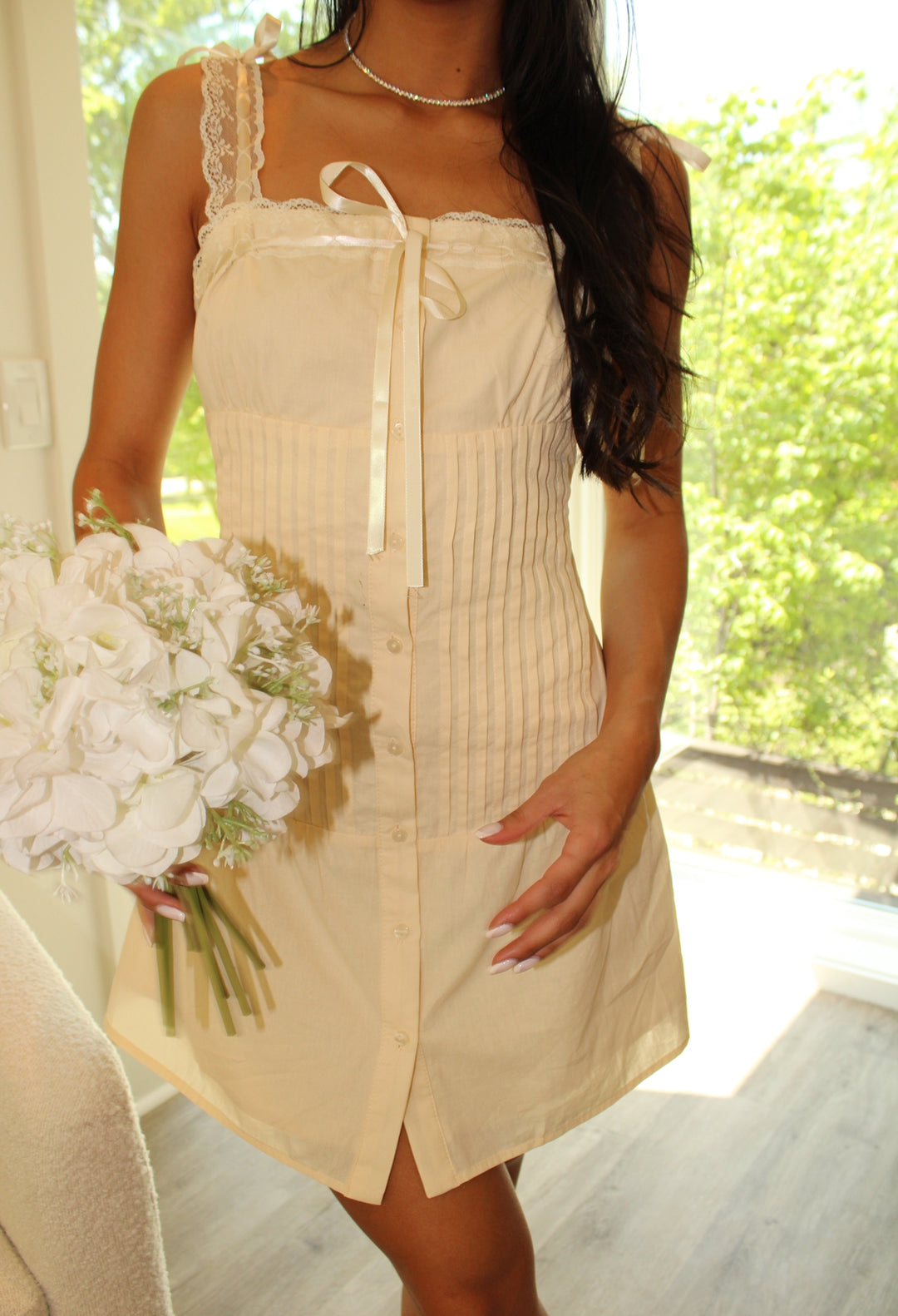 Morgan Mini Dress- Natural