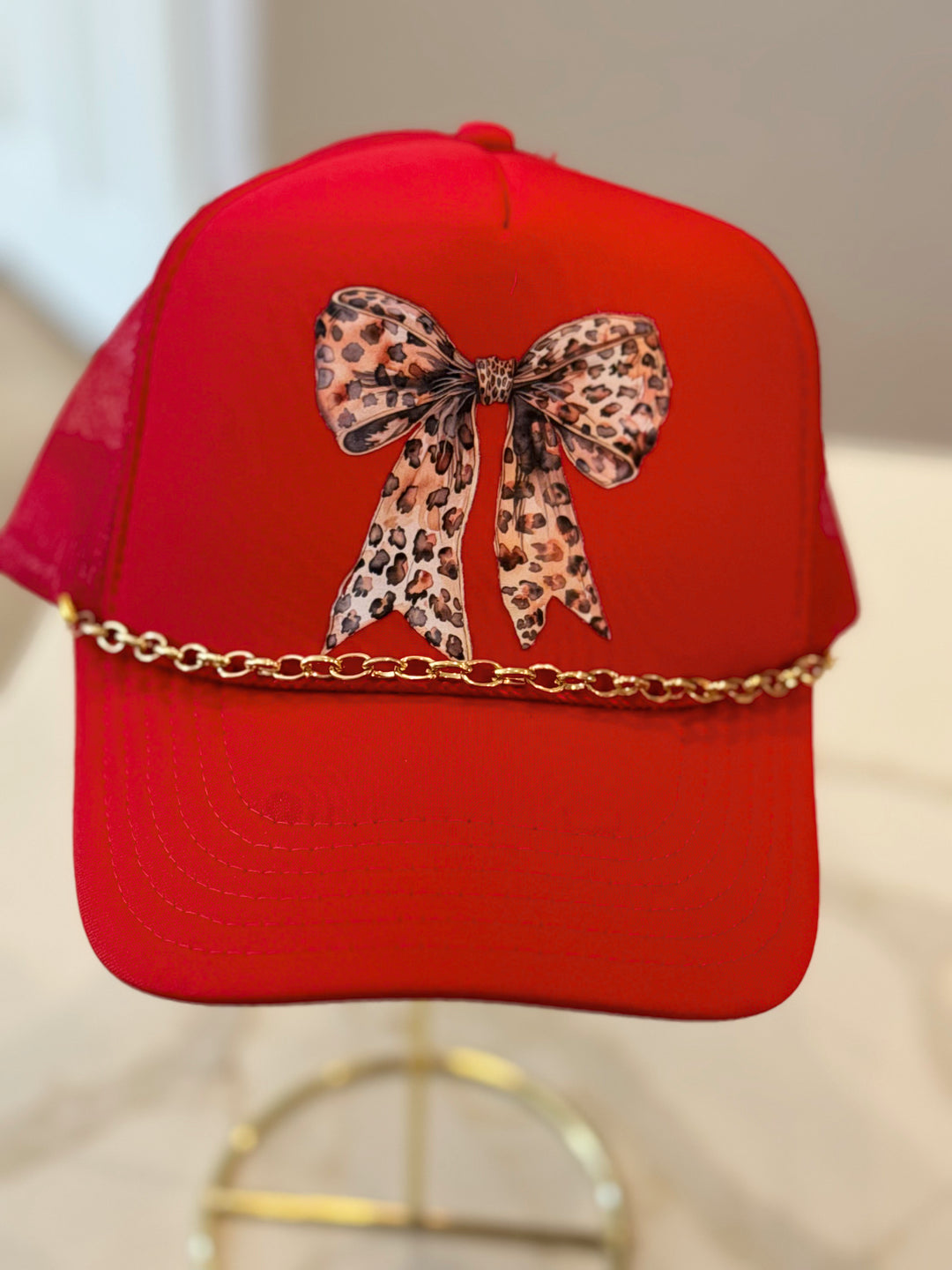 Cheetah Bow Trucker Hat