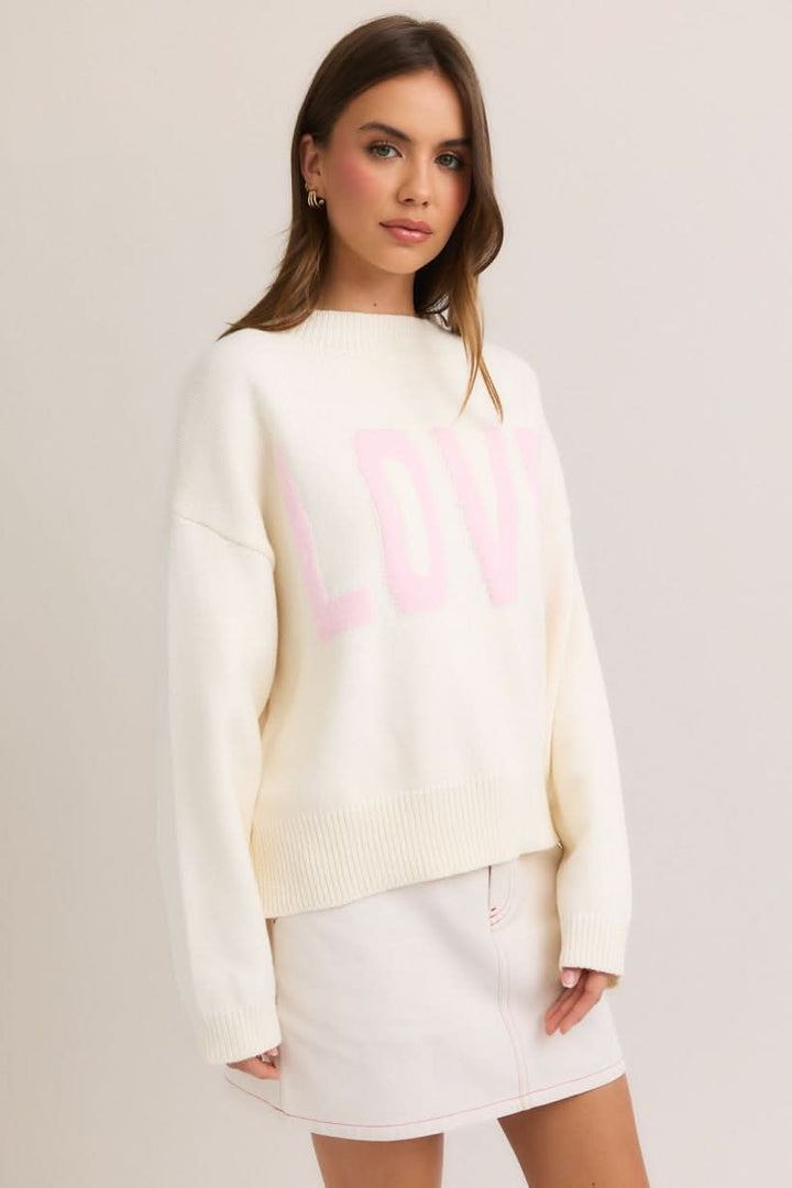 LOVE sweater-White