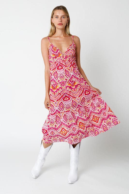 bailey dress in pink floral Bailey Floral Printed Midi Dress Missy's Boutique
