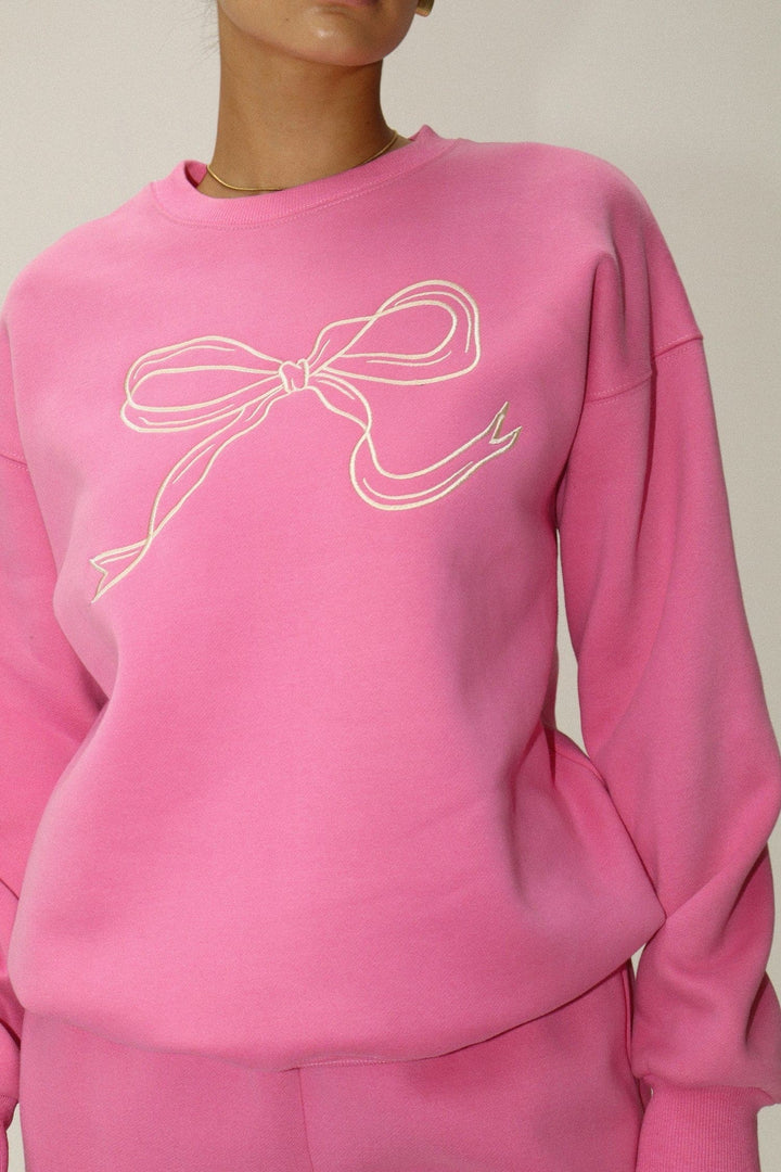 Ballet Pink Bow Pullover