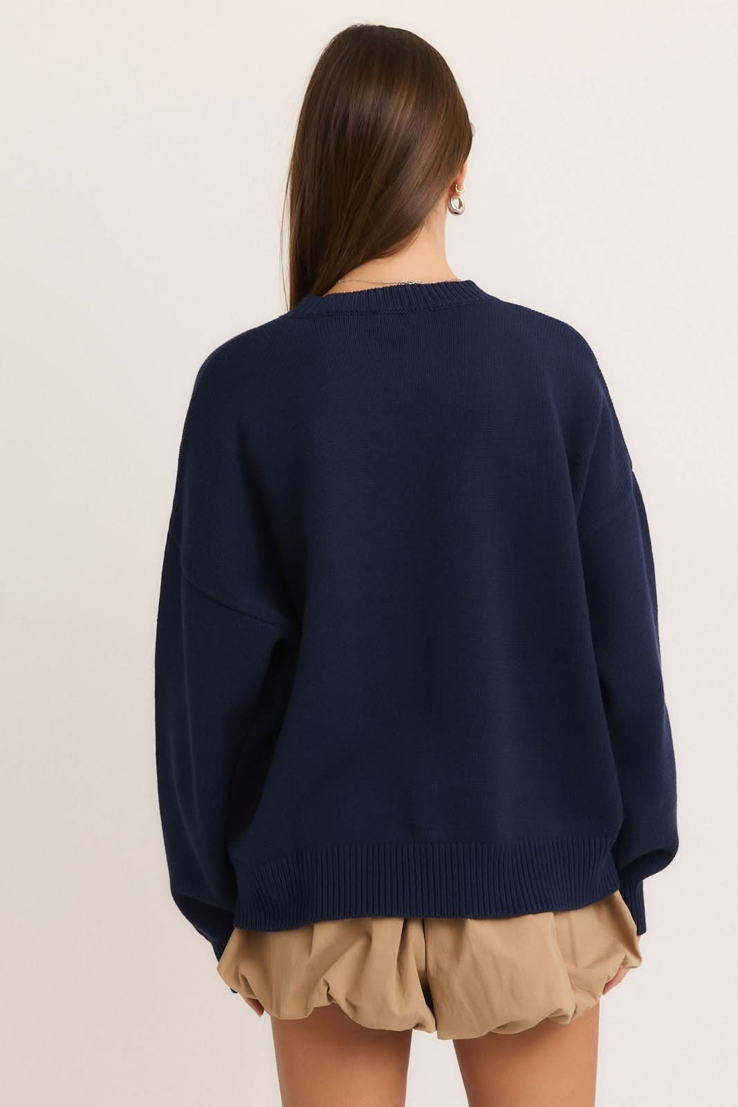 Beary Cute Sweater-Navy