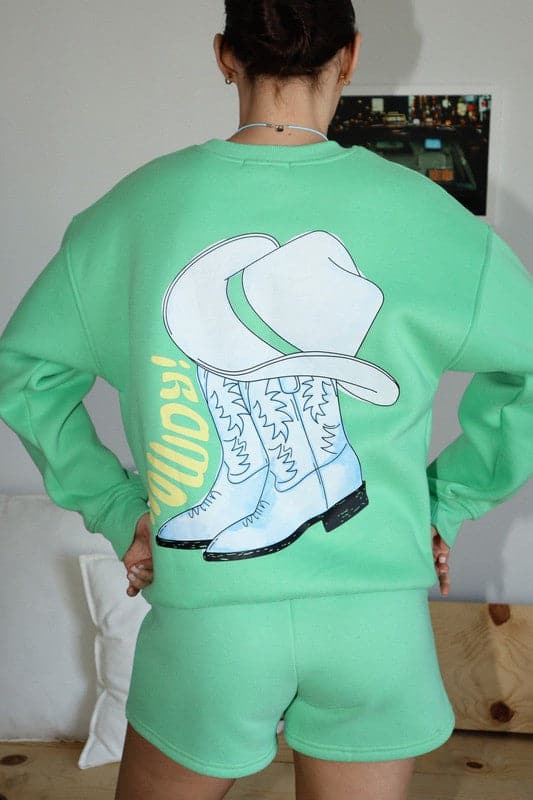 Howdy Pullover-Pistachio