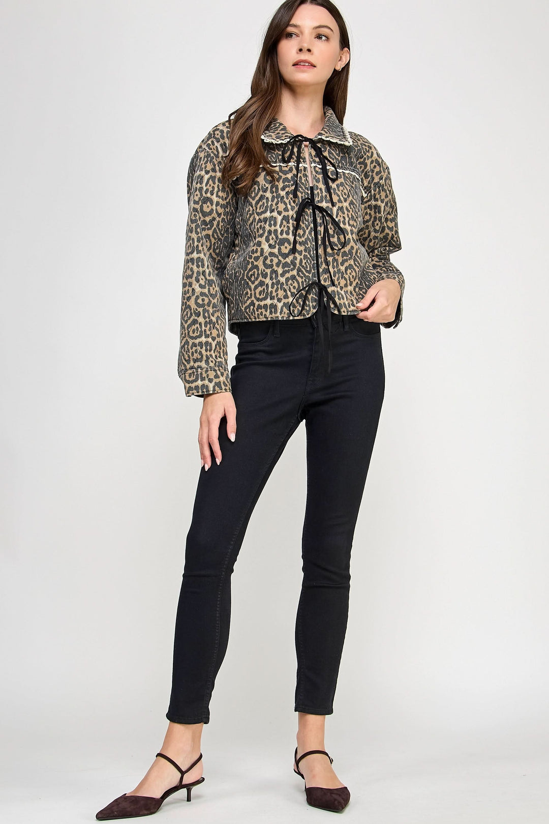 Quilted Leopard Jacket-Taupe