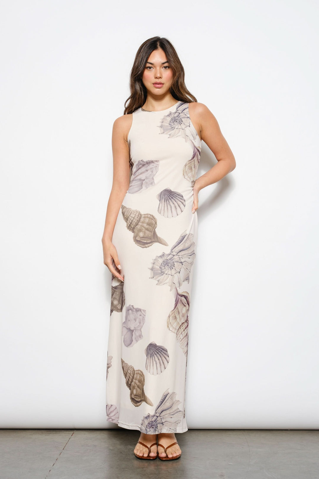 Shell Whisper Maxi Dress-Ivory
