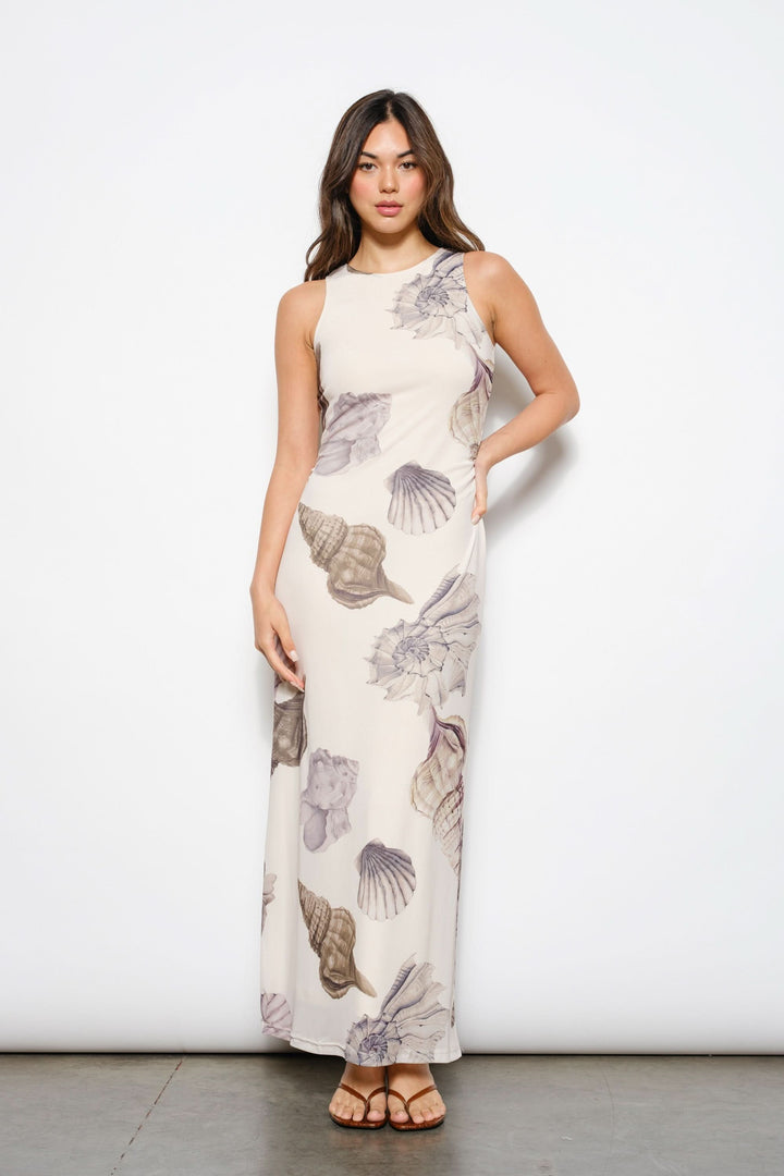 Shell Whisper Maxi Dress-Ivory