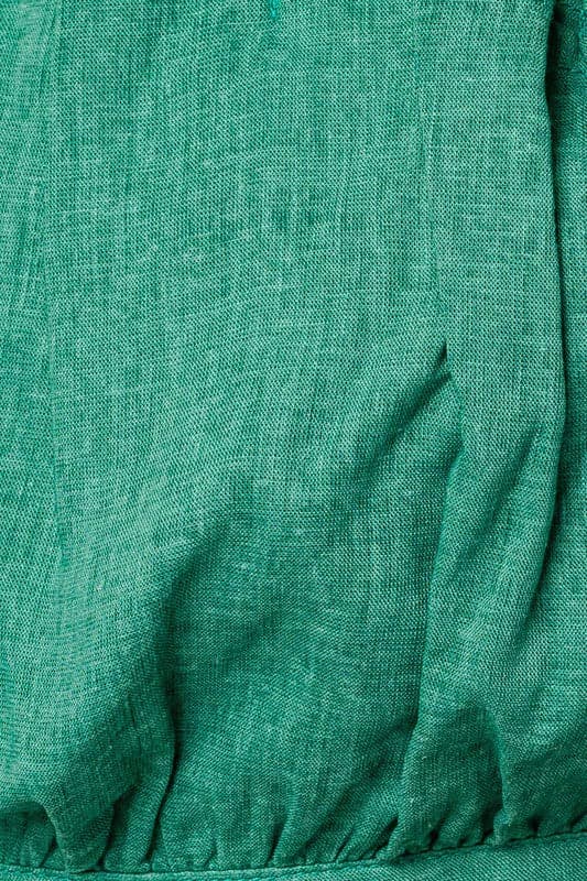 Layered Linen Tube Top-Green